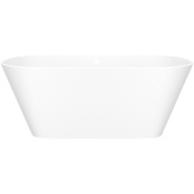 Victoria and Albert Vetralla 59" Free Standing Volcanic Limestone Soaking Tub with Center Drain and Overflow Matte White