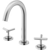 Vigo Jewel 1.2 GPM 9" Double Handle Widespread Bathroom Faucet Brushed Nickel