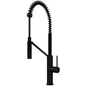 Vigo Livingston 1.8 GPM 24" Single Hole Pre-Rinse Pull Down Kitchen Faucet with DockLock Technology Matte Black
