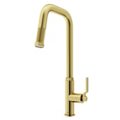 Vigo Hart 1.8 GPM 18" Contemporary Single Hole Pre-Rinse Pull Down Kitchen Faucet Matte Brushed Gold