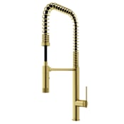 Vigo Sterling 1.8 GPM 23" Single Hole Pre-Rinse Pull Down Kitchen Faucet Matte Brushed Gold