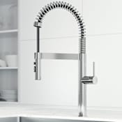 Vigo Edison 1.8 GPM 20" Single Hole Pre-Rinse Pull Down Kitchen Faucet Chrome
