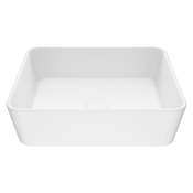 Vigo Marigold 18" L x 14" W x 5" H Rectangular Stone Composite Vessel Bathroom Sink White