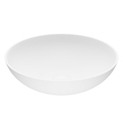 Vigo Lotus 16" L x 16" W x 5" H Circular Stone Composite Vessel Bathroom Sink Matte White