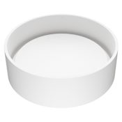Vigo Anvil 16" L x 16" W x 5" H Circular Stone Composite Vessel Bathroom Sink Matte White