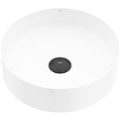 Vigo UltraThin 14" Circular Stone Composite Vessel Bathroom Sink Matte White