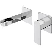 Vigo Atticus 1.2 GPM 5" Single Handle Wall Mounted Widespread Bathroom Faucet Chrome