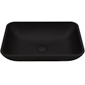 Vigo Sottile 18-1/8" L x 13" W x 4-1/8" H Rectangular Glass Vessel Bathroom Sink Black MatteShell
