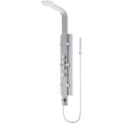 Vigo Mateo 60" H 6-Jet Thermostatic Shower Panel with Shower Head, Hand Shower, Body Sprays, Shower Arm, Hose, and Valve Trim Stainless Steel