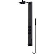 Vigo Bowery 58" H 4-Jet Thermostatic Shower Panel with Shower Head, Hand Shower, Body Sprays, and Hose Matte Black