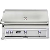 Viking 42 Inch Wide Natural Gas Built-In Grill with ProSear2 Infrared Burner, Rotisserie, and Smoker Box Stainless Steel
