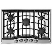 Viking 30 Inch Wide Built-In Natural Gas Cooktop with Permanently Sealed Burners Stainless Steel