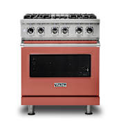 Viking 5 Series 30 Inch Wide 4.71 Cu. Ft. Free Standing Dual Fuel Range with SureSpark Ignition System and TruConvec Convection Cooking - LP Spiced Cider