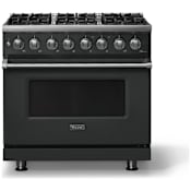 Viking 5 Series 36 Inch Wide 5.6 Cu. Ft. Free Standing Dual Fuel Range with Six Burners Antique Bronze