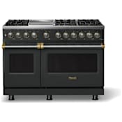 Viking 5 Series 48 Inch Wide 7.3 Cu. Ft. Free Standing Dual Fuel Range with Griddle and Double Oven - LP Antique Bronze