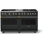 Viking 5 Series 60 Inch Wide 9.4 Cu. Ft. Free Standing Dual Fuel Range with Grill and Griddle Antique Bronze