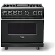 Viking 7 Series 36 Inch Wide 5.6 Cu. Ft. Free Standing Dual Fuel Range with Griddle - LP Antique Bronze