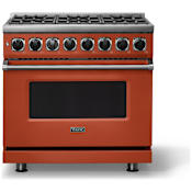 Viking 7 Series 36 Inch Wide 5.6 Cu. Ft. Free Standing Dual Fuel Range - LP Spiced Cider