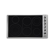 Viking Professional 5 Series 36 Inch Wide Built-In Electric Cooktop Stainless / Black Glass