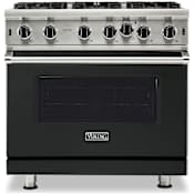 Viking 36 Inch Wide 5.1 Cu. Ft. Free Standing Open Burner Gas Range - Natural Gas Antique Bronze