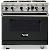 Viking 5 Series 36 Inch Wide 5.1 Cu. Ft. Free Standing Open Burner Liquid Propane Range - Liquid Propane Antique Bronze
