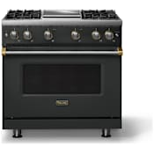 Viking 5 Series 36 Inch Wide 5.1 Cu. Ft. Free Standing Gas Range with Griddle and Pro Sealed Burner System - LP Antique Bronze