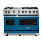 Viking 48 Inch Wide 5.07 Cu. Ft. Free Standing Natural Gas Range with VariSimmer Functionality and SureSpark Ignition System Alluvial Blue
