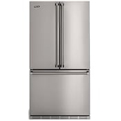 Viking 36 Inch Wide 19.86 Cu. Ft. Counter Depth French Door Refrigerator with Interior Water Dispenser Stainless Steel