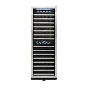 Vinotemp 24 Inch Wide 155 Bottle Capacity Free Standing Wine Cooler with Security Lock and Key Stainless Steel