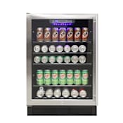 Vinotemp Connoisseur Series 24 Inch Wide 161 Can Capacity Beverage Center Stainless Steel