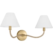 Visual Comfort Laguna 2 Light 10" Tall Wall Sconce Burnished Brass