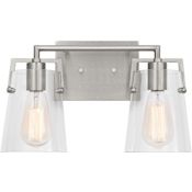 Visual Comfort Crofton 2-Light Vanity by Drew & Jonathan Brushed Steel