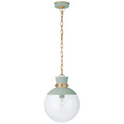 Visual Comfort Lucia 13" Medium Pendant with Clear Glass by Julie Neill Celedon / Gild