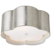 Visual Comfort Bryce 15" Medium Flower Flush Mount by kate spade New York Burnished Silver Leaf