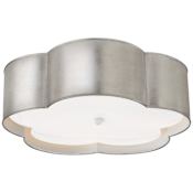 Visual Comfort Bryce 20" Large Flower Flush Mount by kate spade New York Burnished Silver Leaf