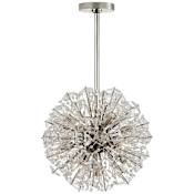 Visual Comfort Dickinson 17" Small Chandelier with Cream Pearls by kate spade NEW YORK Polished Nickel
