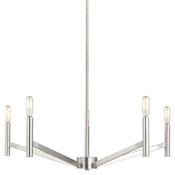Visual Comfort Vector 5 Light 28" Wide LED Chandelier - Bulbs Included Brushed Nickel
