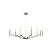 Visual Comfort Vector 9 Light 36" Wide LED Chandelier - Bulbs Included Brushed Nickel