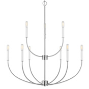 Visual Comfort Greenwich 9 Light 32" Wide Chandelier Brushed Nickel
