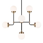 Visual Comfort Cafe 8 Light 32" Wide Abstract Chandelier Satin Brass
