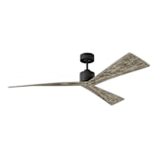 Visual Comfort Adler 60" 3 Blade Indoor / Outdoor Ceiling Fan with Remote Control Included Aged Pewter