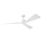 Visual Comfort Adler 60" 3 Blade Indoor / Outdoor Ceiling Fan with Remote Control Included Matte White