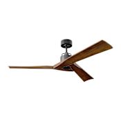 Visual Comfort Alma 52" 3 Blade Smart Indoor/ Outdoor Ceiling Fan with Remote Control Included Aged Pewter