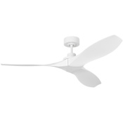 Visual Comfort Collins Coastal Smart 52" 3 Blade Smart Outdoor Ceiling Fan with Remote Control Included Matte White