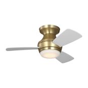 Visual Comfort Ikon 32" 3 Blade LED Indoor Ceiling Fan with Remote Control Included Burnished Brass