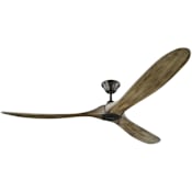 Visual Comfort Maverick Max 70" 3 Blade Indoor Ceiling Fan with Fan Blades and Remote Control Aged Pewter