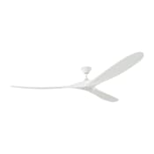 Visual Comfort Maverick Super Max 88" 3 Blade Indoor / Outdoor DC Ceiling Fan with Fan Blades and Remote Control Matte White
