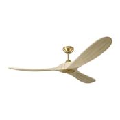 Visual Comfort Maverick 60" 3 Blade Indoor Smart Ceiling Fan Burnished Brass