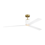 Visual Comfort Peel 66" 3 Blade Indoor LED Ceiling Fan Burnished Brass