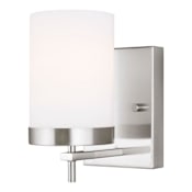 Visual Comfort Zire 8" Tall Bathroom Sconce Brushed Nickel